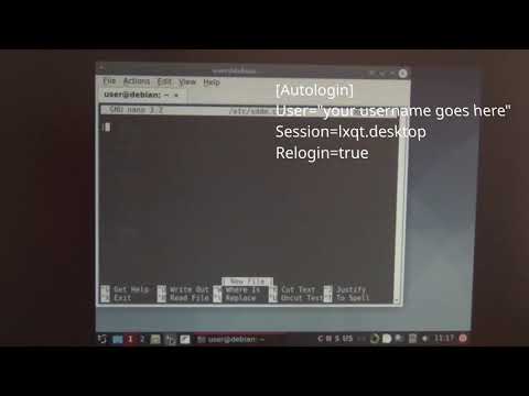 How to remove the username and password login in Debian LXQT