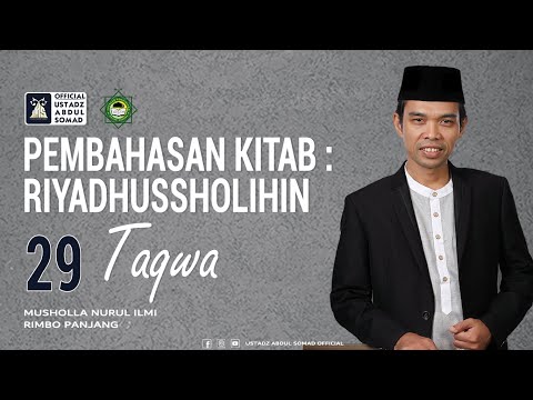 LIVE | NGAJI KITAB RIYADHUSSHOLIHIN 29 - TAQWA | Musholla Al-Hijrah, Rimbo Panjang |Ust Abdul Somad