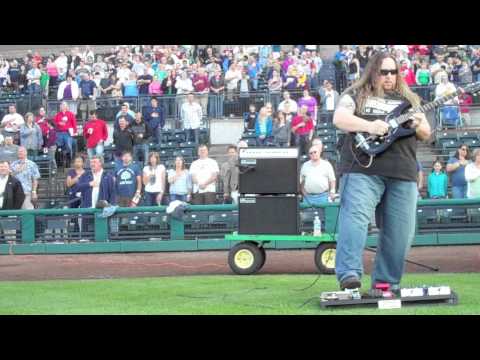 Rikk Beatty performs the National Anthem at Cheney Stadium 07-09-11
