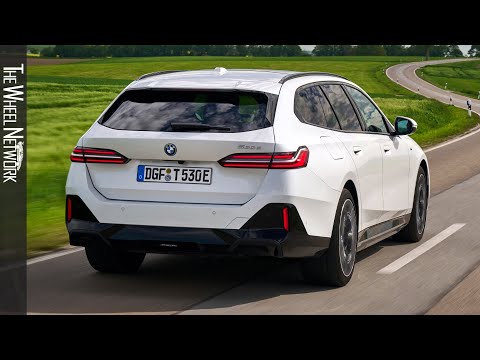 2025 BMW 530e Touring Plug-in Hybrid | Mineral White | Driving, Interior, Exterior