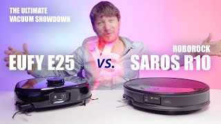 The Ultimate Vacuum Showdown: eufy E25 hydrojet robot vacuum vs Roborock Saros R10