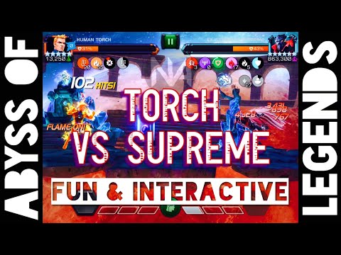 Abyss of Legends - Human Torch vs Symbiote Supreme - Fun and Interactive