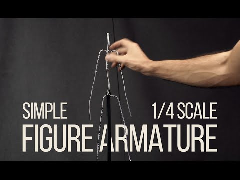 Simple armature instructions for sculpting the human figure. 1/4 Scale
