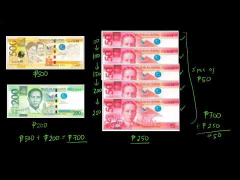 Identifying the value of peso bills, and peso bills with coins