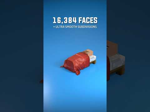 Villager Cloth Simulation #blender #minecraft