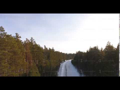 Aerial view of beautiful winter landscape from a bird's eye view