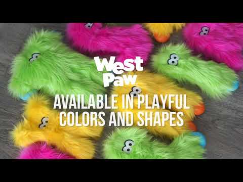 Игрушка для собак West Paw Peet Zogoflex HardyTex пушистая пищалка Пит 28х25 см Желтый (DD017LEM) - фото 1 - id-p2118184271