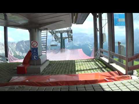 Discesa integrale seggiovia Leitner "Fermeda" - Ortisei / St. Ulrich (BZ) / Sessellift