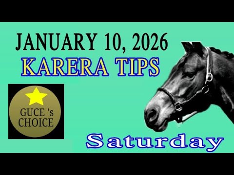 KARERA TIPS & ANALYSIS by @guceschoice  JANUARY 10, 2026 racing at MMTCI starts 3 PM 