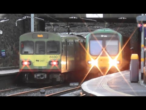 Irish Rail 8300 and 29000 Class Trains - Sandycove & Glasthule Station, Dublin