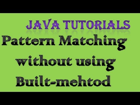 Pattern Matching in Java without using Built in Method | Interview Coding Question