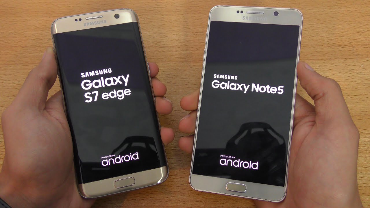 Samsung Galaxy S7 Edge vs Galaxy Note 5 - Speed Test (4K)