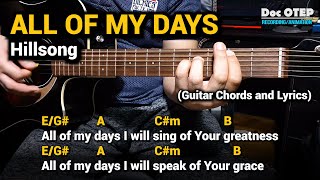 All Of My Days - Hillsong (Guitar Tutorial with Chords and Lyrics)