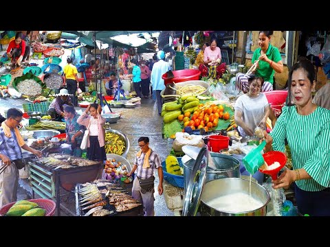 Psar Deum Apel Vs Boeng Trabek Market - Cambodian Routine Market Food In The City