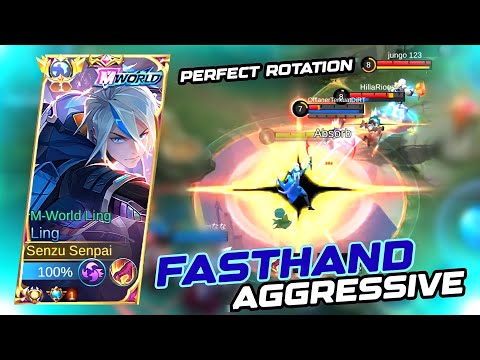 LING FASTHAND + AGGRESSIVE USE M-WORLD SKIN • HARD TO SEE THE SWORD? Mobile Legends