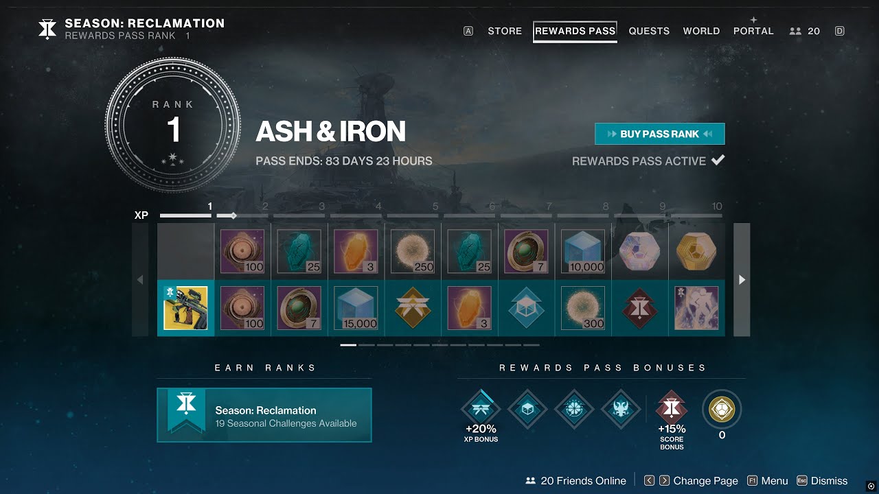 Ash & Iron - All Season Pass Rewards & Seasonal Challenges Quick Preview [Destiny 2]