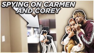 SPYING ON CARMEN AND COREY FOR 24 HOURS!!!