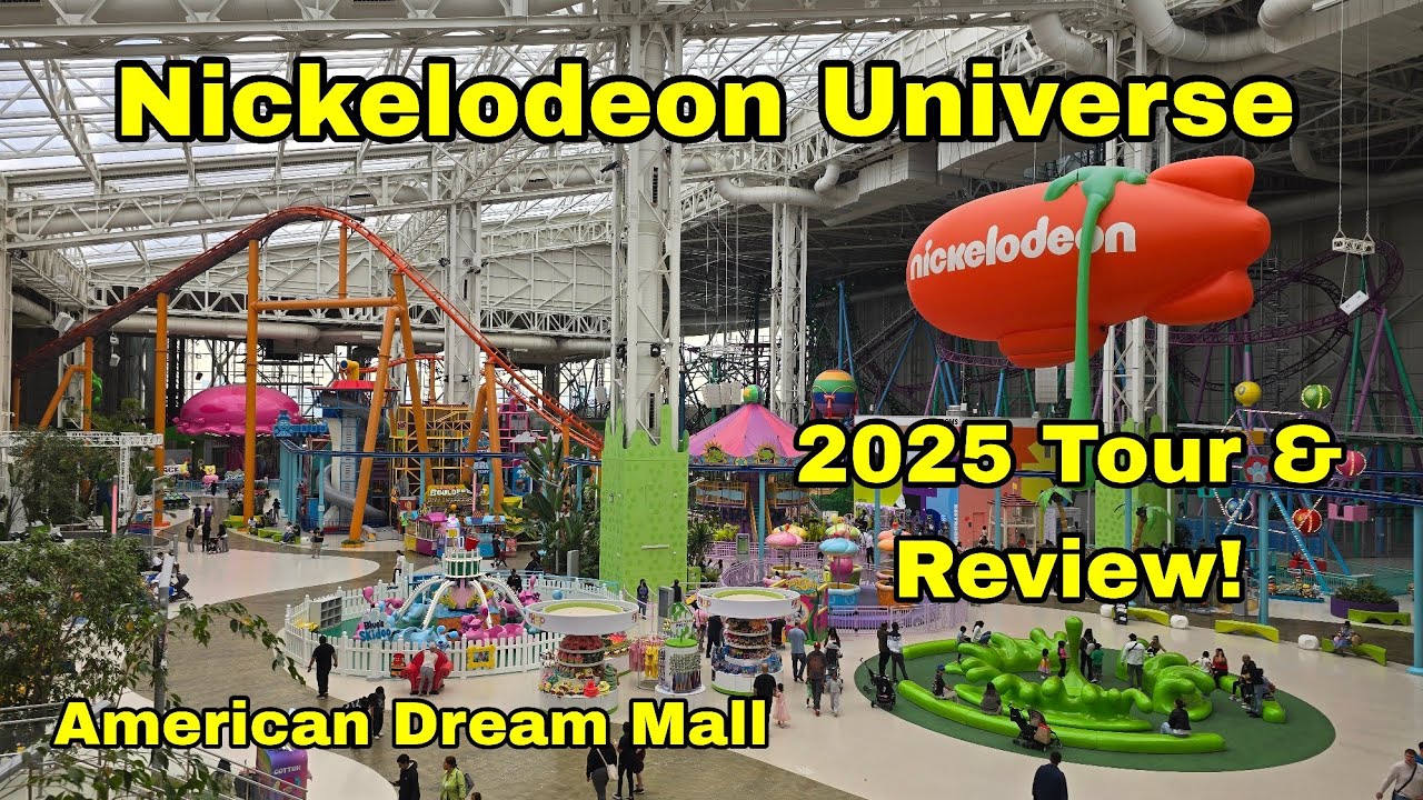 Nickelodeon Universe Theme Park at American Dream Mall Full Park Tour & Review 2025!