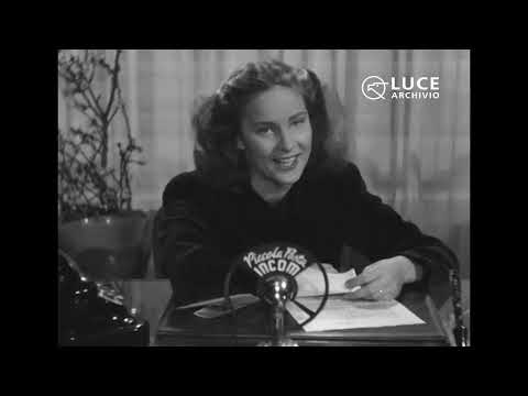 Alida Valli answers the viewers of La Settimana Incom, 1946