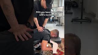Bad POSTURE fixed #chiropractic #asmrsounds #adjustment #reaction #posture