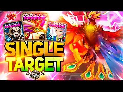 Single Target OLD SCHOOL TEAM with Perna, Mo Long and Woosa - Summoners War