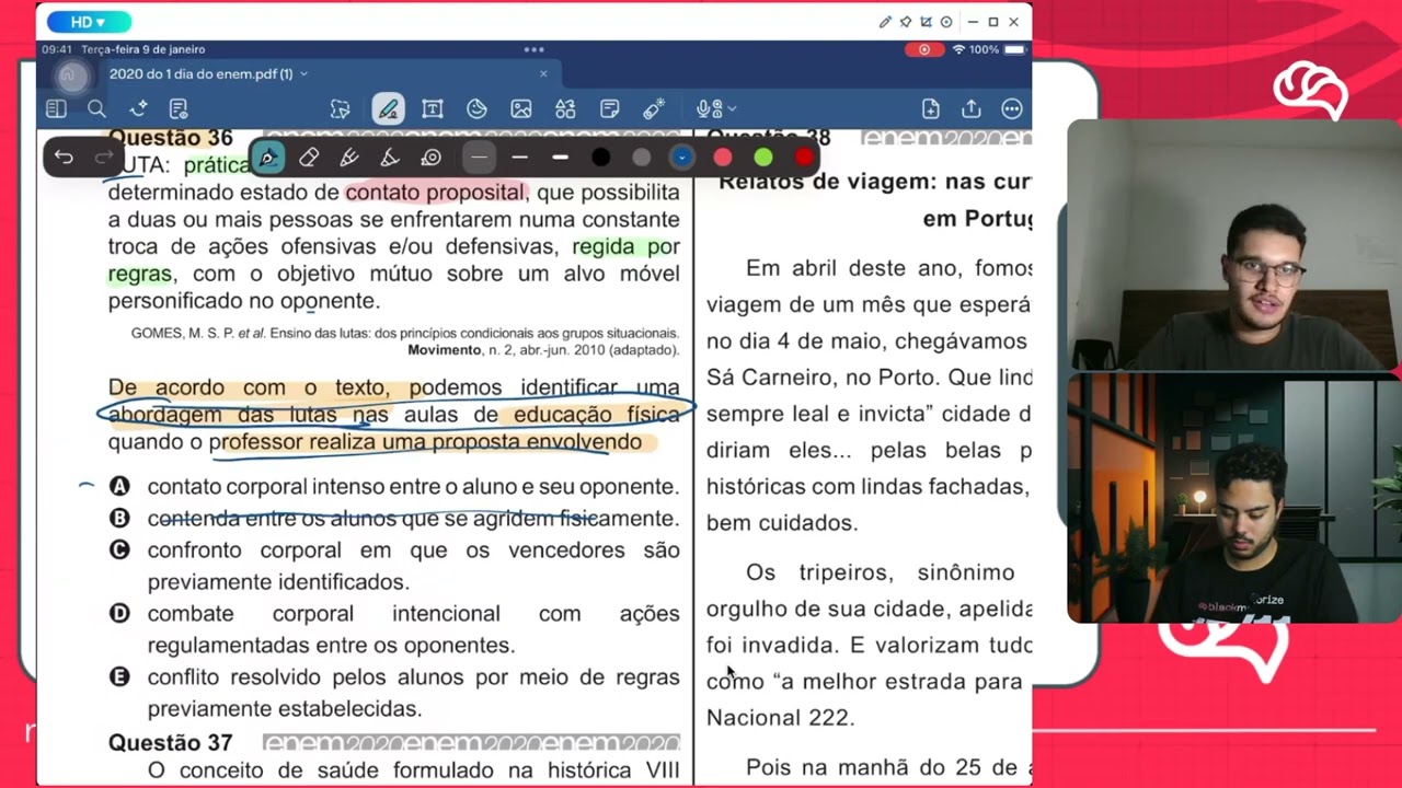 Resolução em Vídeo — Questão 36 ENEM 2020