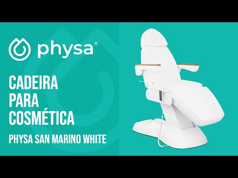 vídeo - Cadeira de estética - 3 motores - 300 W - 203 x 62 x 64 - 86 cm - 150 kg - branco