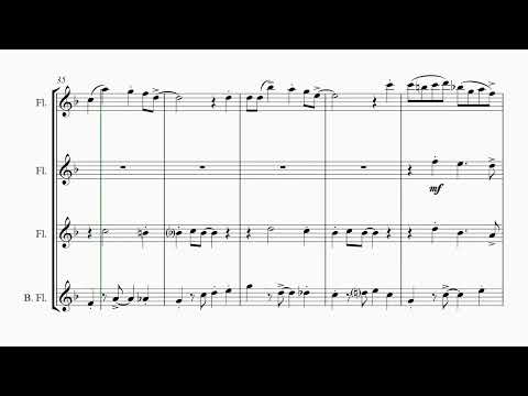 Jazzy Jingle Bells - Christmas Swing - Flute Quartet