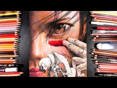 Drawing Alita from Movie[Alita: Battle Angel] - marki draws, colored pencil