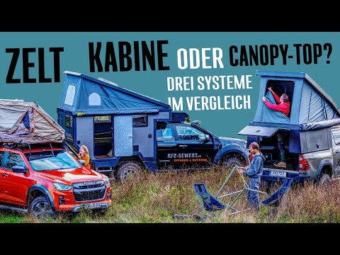 DAS BESTE PICKUP-KONZEPT !? Dachzelt vs. Hardtop & Aufstelldach vs. Wohnkabine mit Klappdach (🇩🇪+🇬🇧)