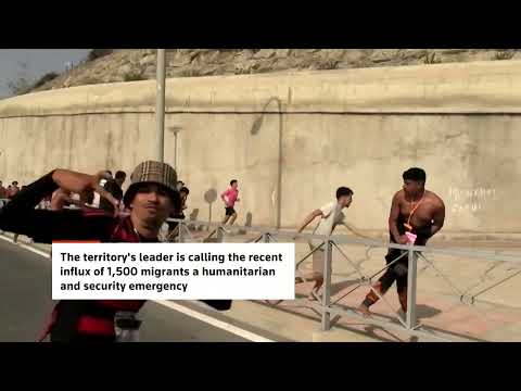 Video Thumbnail: Migrants swim to Spain's Ceuta as city issues emergency
