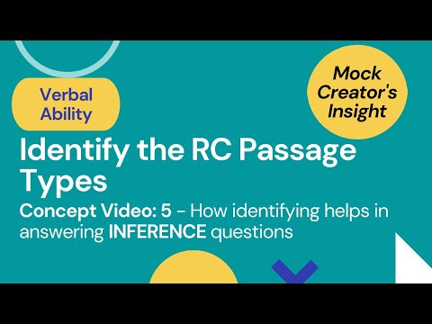 Identify the RC Passage Types for RC Inference Questions| CAT Reading Comprehension|Priyasha Das
