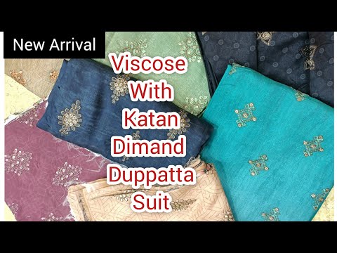 #new Arrival viscose embroidery shart with katan dimand duppatta new most beautiful design limeted