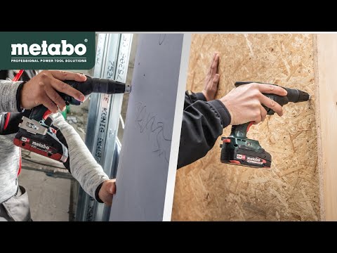 Metabo 18 Volt Cordless Drywall Screwdriver TBS 18 LTX BL 5000 and HBS 18 LTX BL 3000 (for wood)