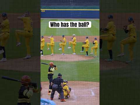 Hidden Ball Trick Pitch | Banana Ball #shorts#savannahbananas#trick#trickshot#bananas#mlb#sportsball