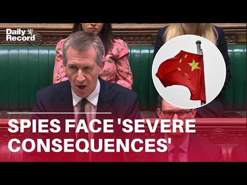 Three men arrested on suspicion of being CHINESE SPIES, Security Minister confirms