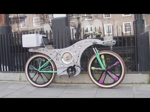 Bike built from upcycled kitchen gadgets