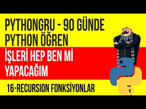 #python dersleri - RECURSION FONKSİYONLAR - Python Dersleri - 16