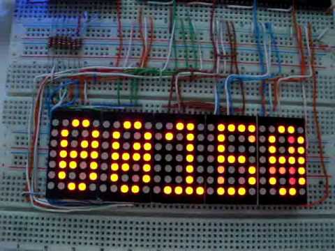 Matriz de LEDs 5x7 ATmega8 74hc595 AVR HeTPro 2