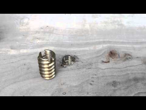 How to install wood insert nuts - YouTube