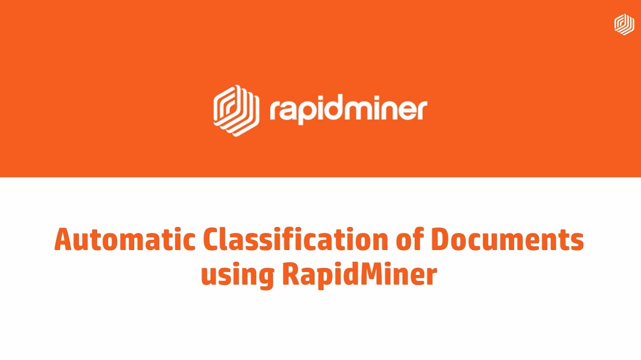 Automatic Classification of Documents using RapidMiner