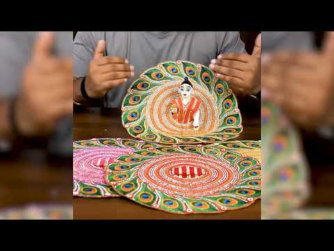 Gopal Ji Poshak in Morpankh Design - 6 No (12inch diameter) - set of 3 video