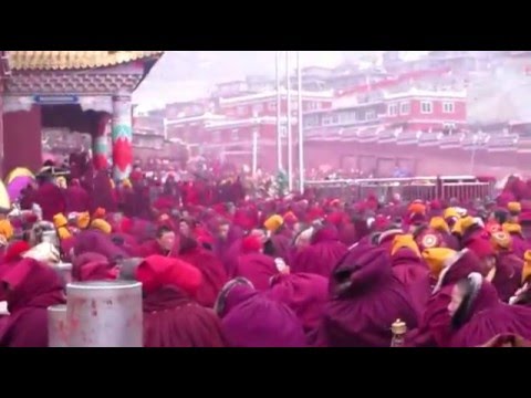 Larung Gar Buddhist Monastery Prayer Festival in Sertar Kham Tibet