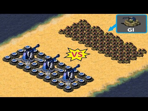 Grand PillBox Defense vs Deployed Gi's - Same Cost - Red Alert 2