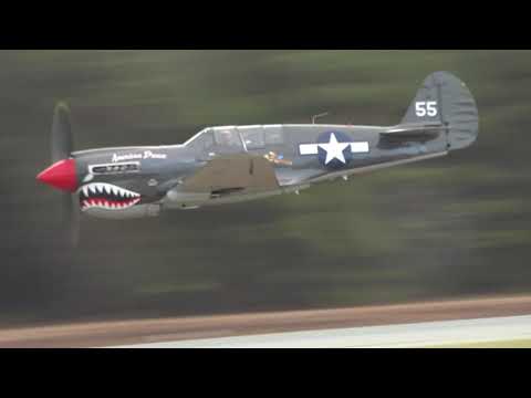 Warbirds Over Monroe 2023 Thom Richard P-40N Warhawk "American Dream" Aerobatics