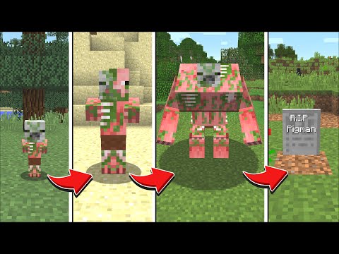 Minecraft EXTREME LIFE AS A ZOMBIE PIGMAN MOD / BUILD A HOUSE AND SURVIVE INSIDE !! Minecraft Mods