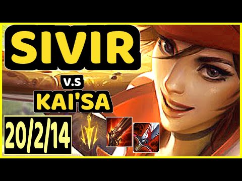 YUUKI60 (SIVIR) vs KAI'SA - 20/2/14 KDA BOTTOM ADC GAMEPLAY - EUW Ranked DIAMOND