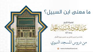 صورة 45 ما معنى ابن السبيل - الشيخ عبدالقادر شيبة الحمد رحمه الله