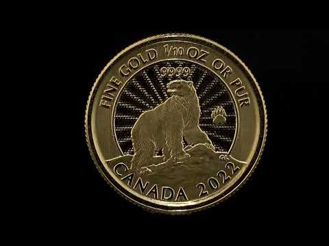 1/10 oz. Pure Gold Coin: First Strikes - The Majestic Polar Bear – Mintage: 1,000 (2022)