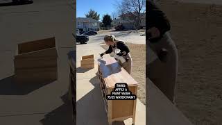 painting furniture is TOTALLY overrated 🫠 #furnitureflip #woodfurniture #sanding